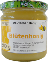 Blütenhonig im Glas